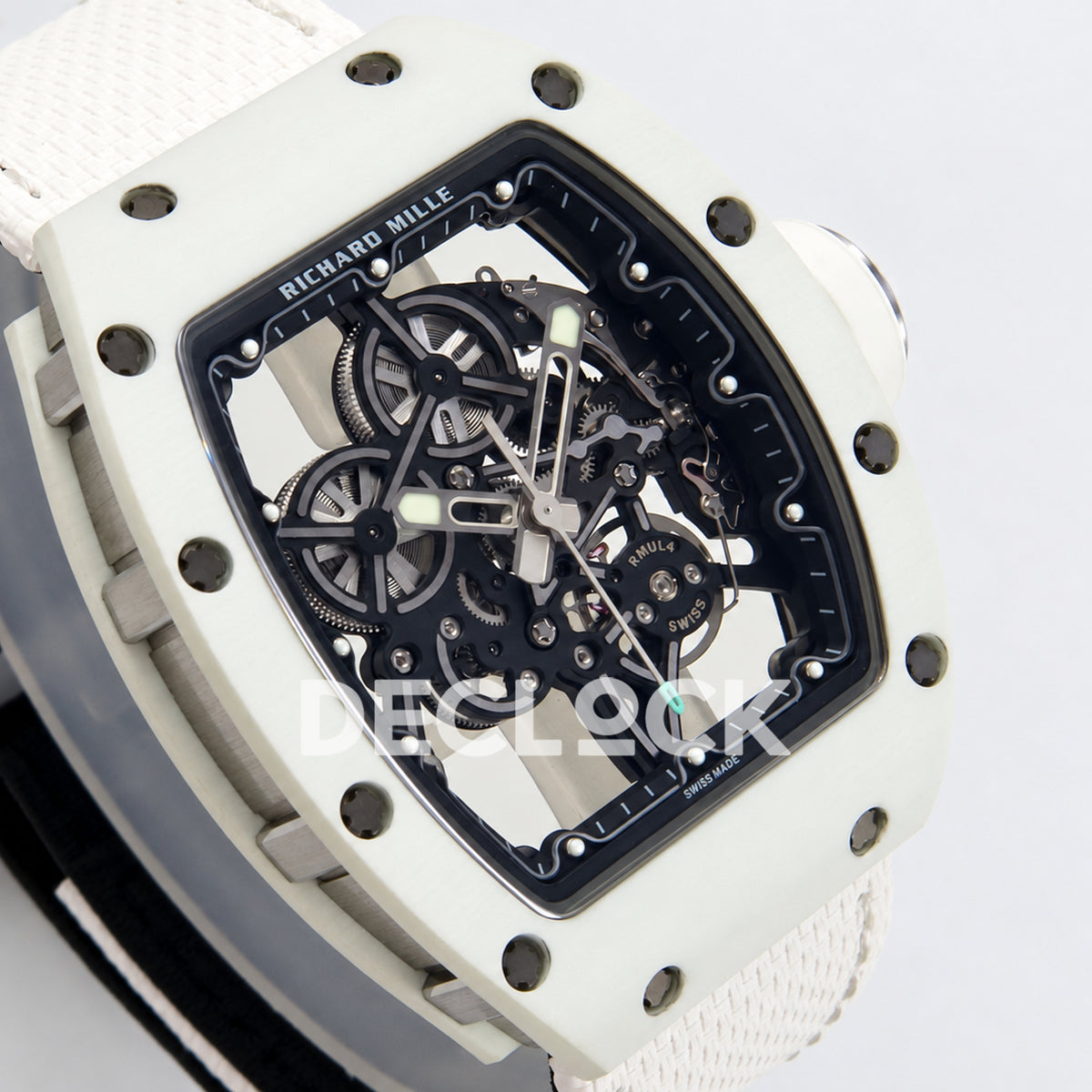 Richard Mille RM55-01 TZ White NTPT Titanium RMUL4 Super Clone — dial detail