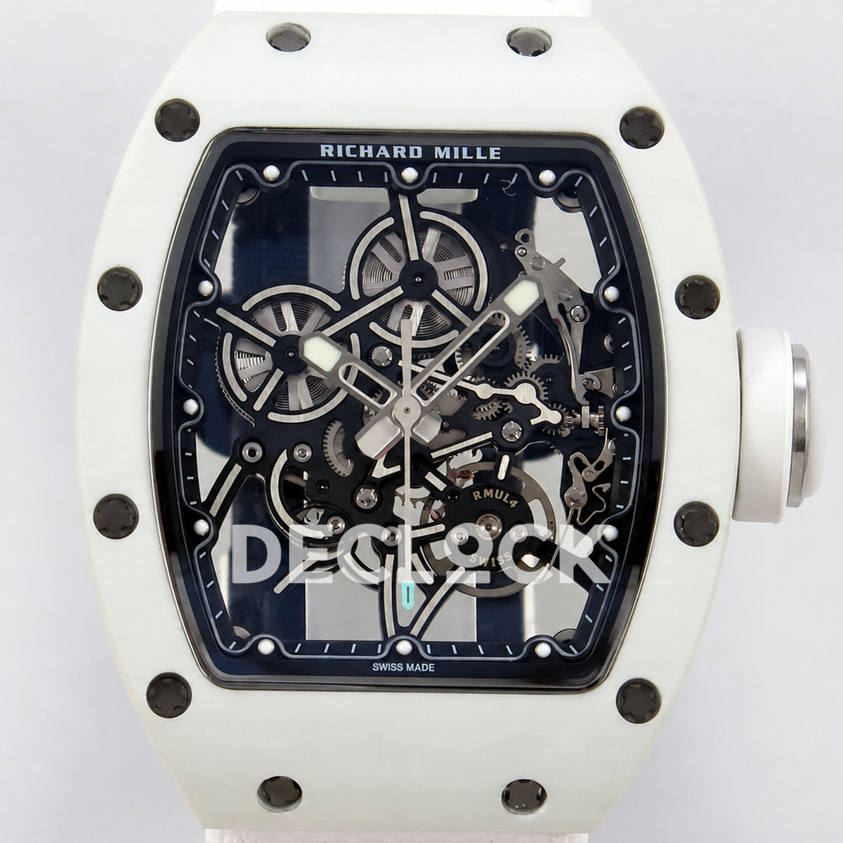 Richard Mille RM55-01 TZ White NTPT Titanium RMUL4 Super Clone — front dial close up