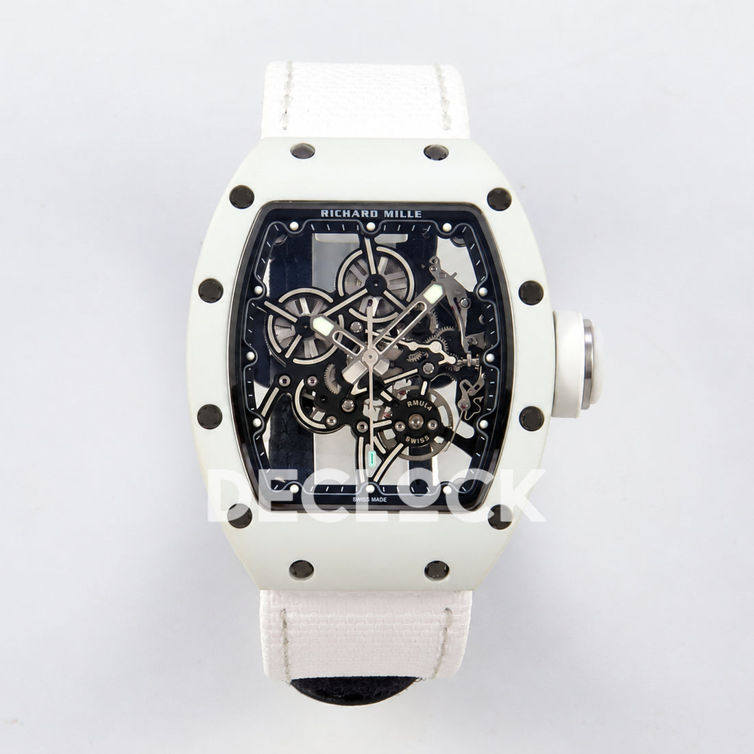 Richard Mille RM55-01 TZ White NTPT Titanium RMUL4 Super Clone — front view RM55-01