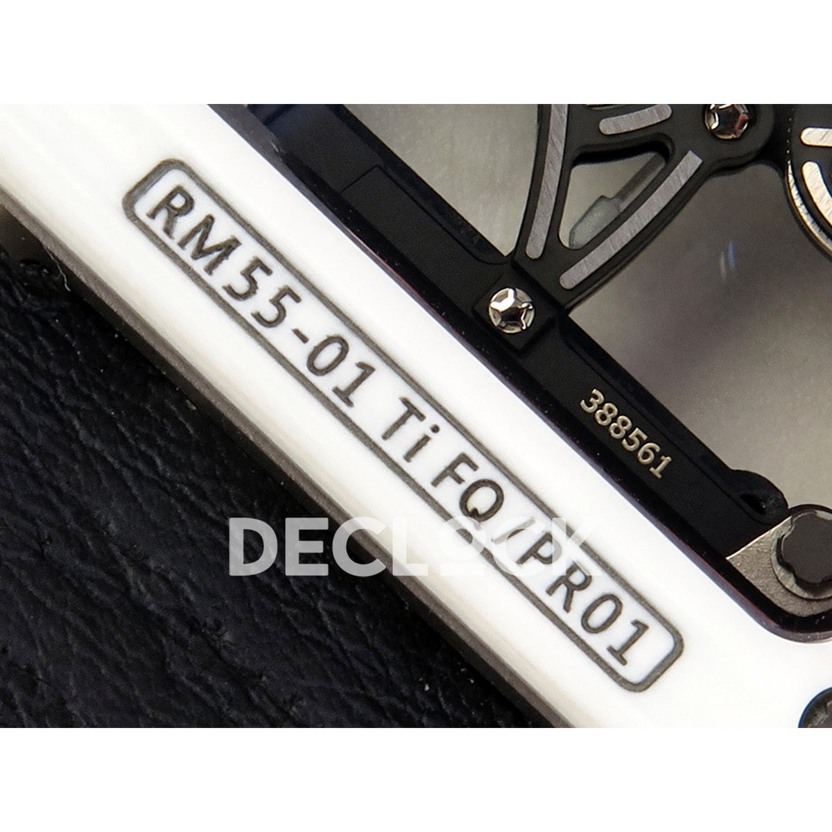 Richard Mille RM55-01 TZ White NTPT Titanium RMUL4 Super Clone — reference engraving