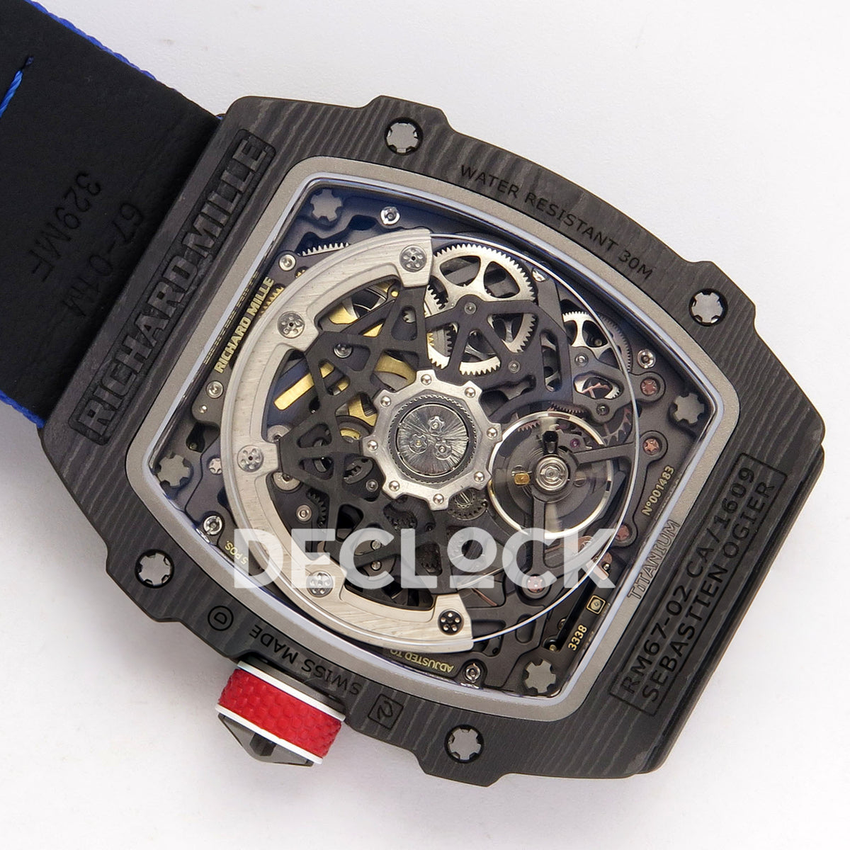 Richard Mille RM67-02 RICH Black France Pro V2 replica - original skeleton movement and rotor in an alternate position