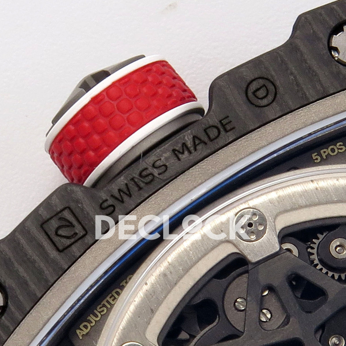 Richard Mille RM67-02 RICH Black France Pro V2 replica - original Swiss Made engraving, red crown collar and black NTPT case