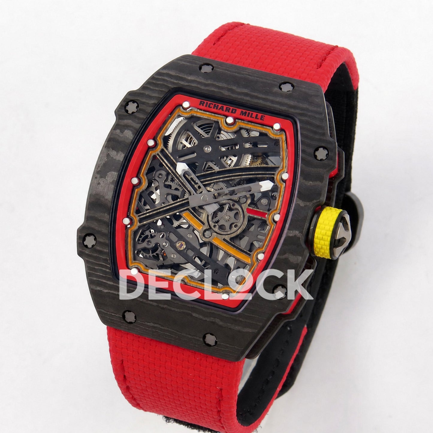 Richard Mille RM67-02 Black NTPT Alexander Black/Red/Yellow Skeleton Dial CRMA7 Super Clone