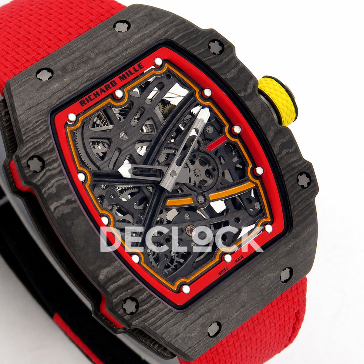Richard Mille RM67-02 Black NTPT Alexander Black/Red/Yellow Skeleton Dial CRMA7 Super Clone