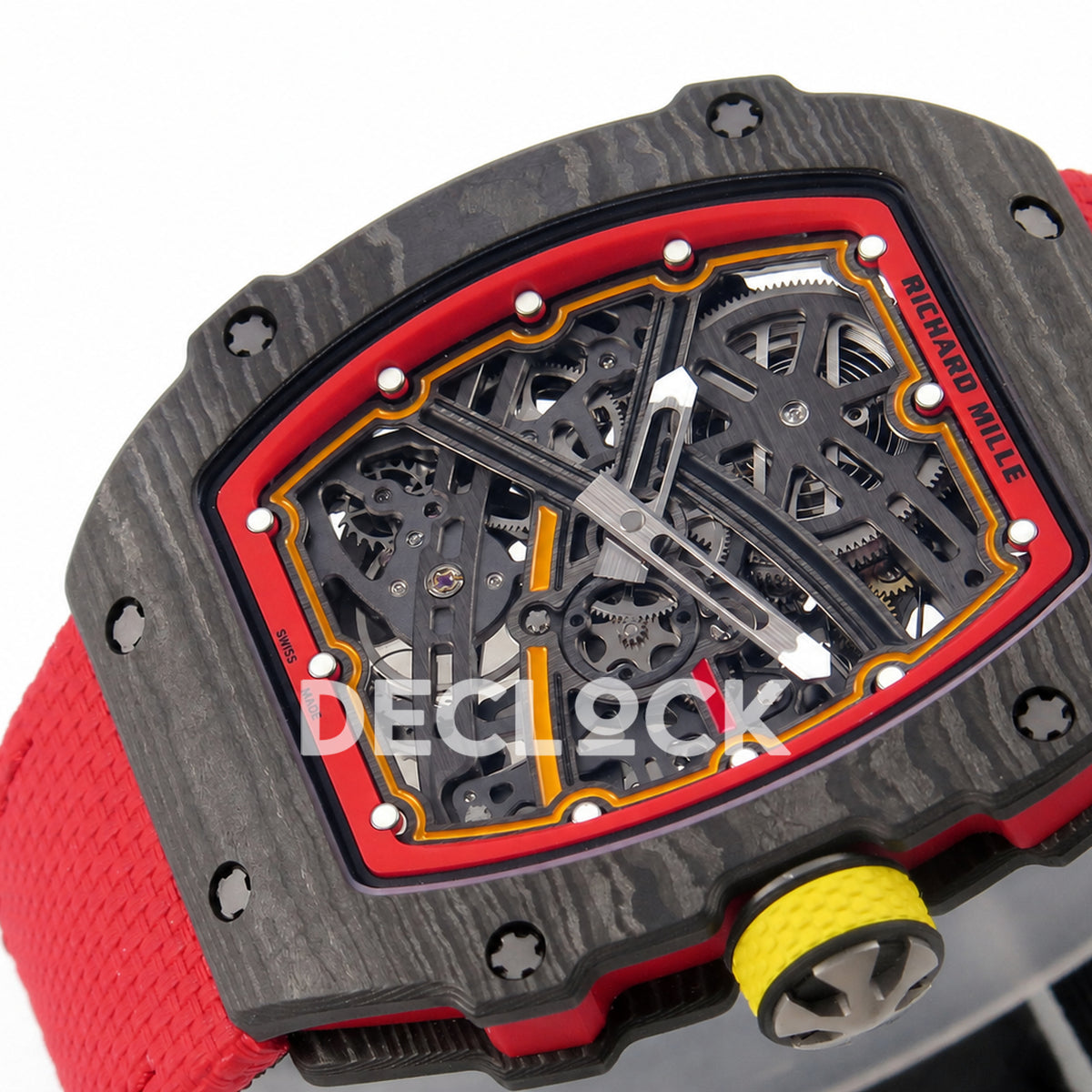 Richard Mille RM67-02 Black NTPT Alexander Black/Red/Yellow Skeleton Dial CRMA7 Super Clone