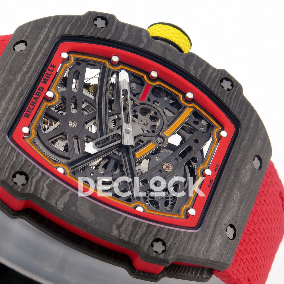 Richard Mille RM67-02 Black NTPT Alexander Black/Red/Yellow Skeleton Dial CRMA7 Super Clone