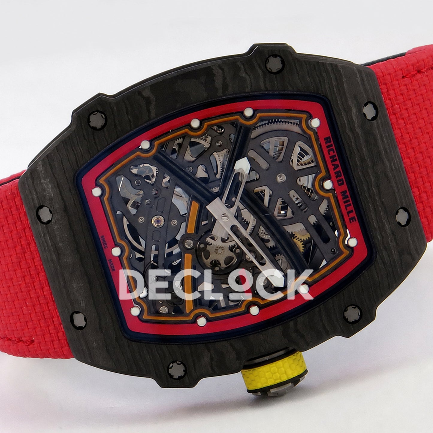 Richard Mille RM67-02 Black NTPT Alexander Black/Red/Yellow Skeleton Dial CRMA7 Super Clone
