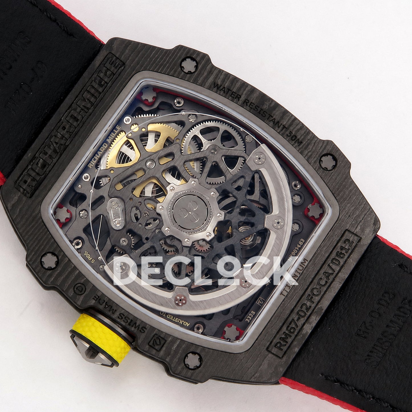 Richard Mille RM67-02 Black NTPT Alexander Black/Red/Yellow Skeleton Dial CRMA7 Super Clone