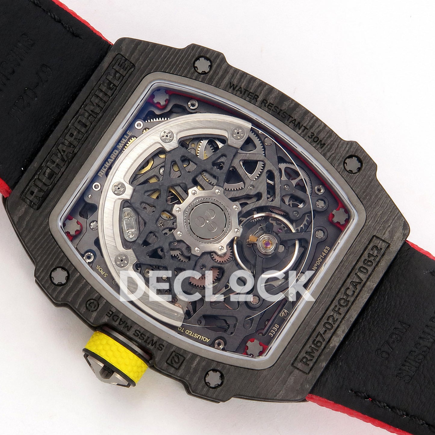 Richard Mille RM67-02 Black NTPT Alexander Black/Red/Yellow Skeleton Dial CRMA7 Super Clone