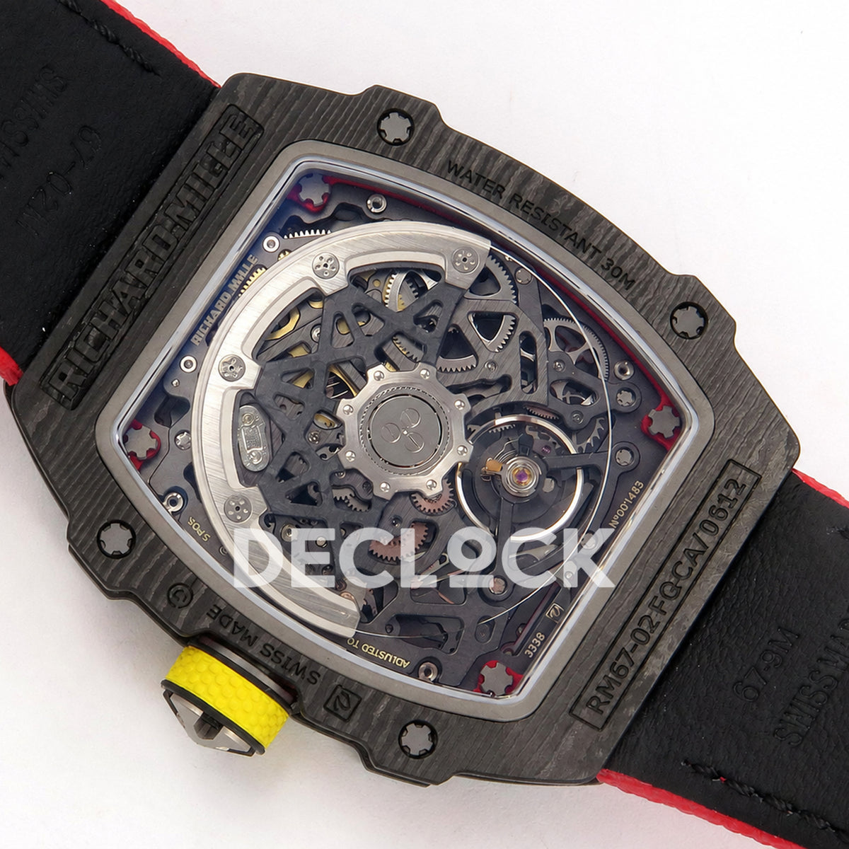 Richard Mille RM67-02 Black NTPT Alexander Black/Red/Yellow Skeleton Dial CRMA7 Super Clone