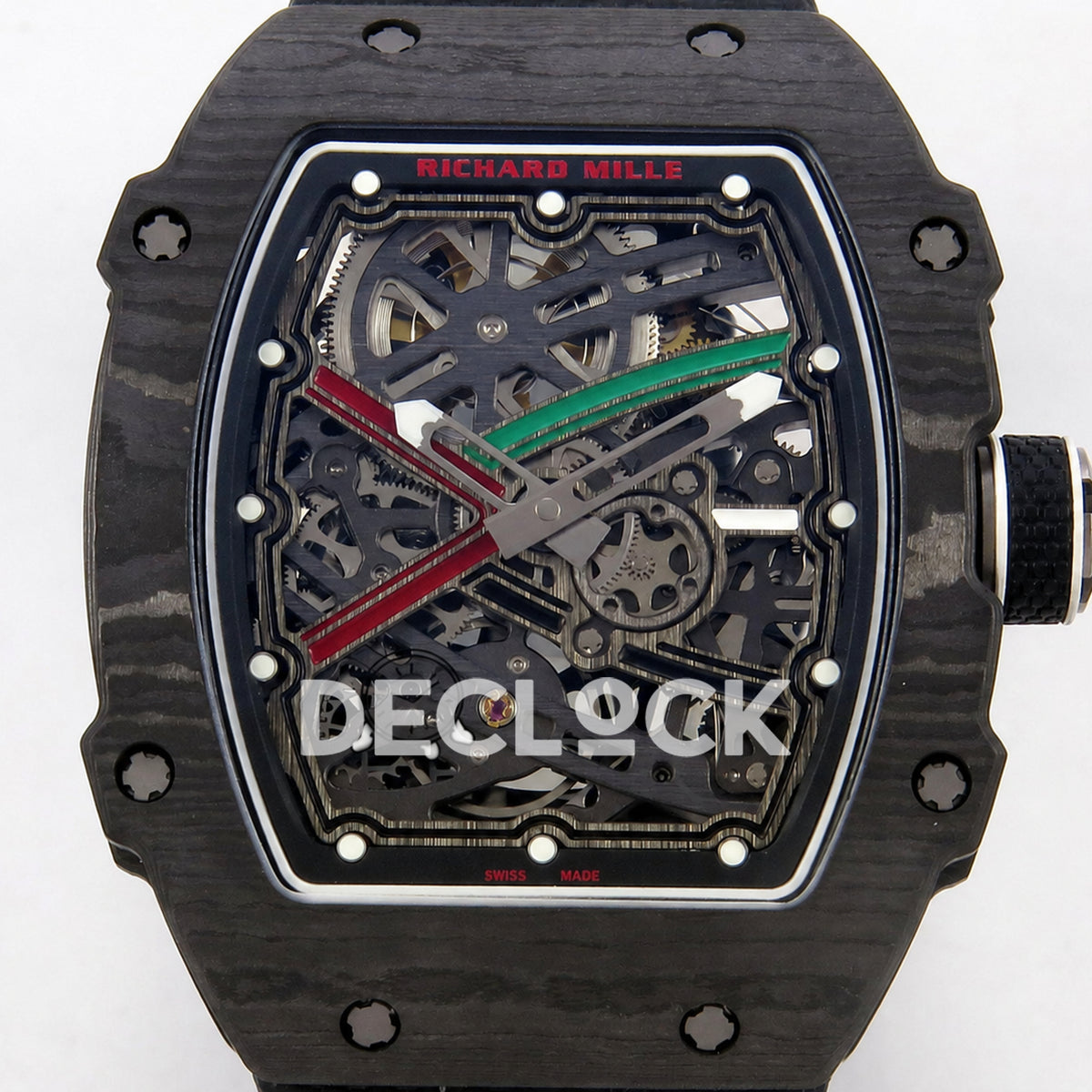 Richard Mille RM67-02 Black NTPT UAE Green/Red/Black Skeleton Dial CRMA7 Super Clone