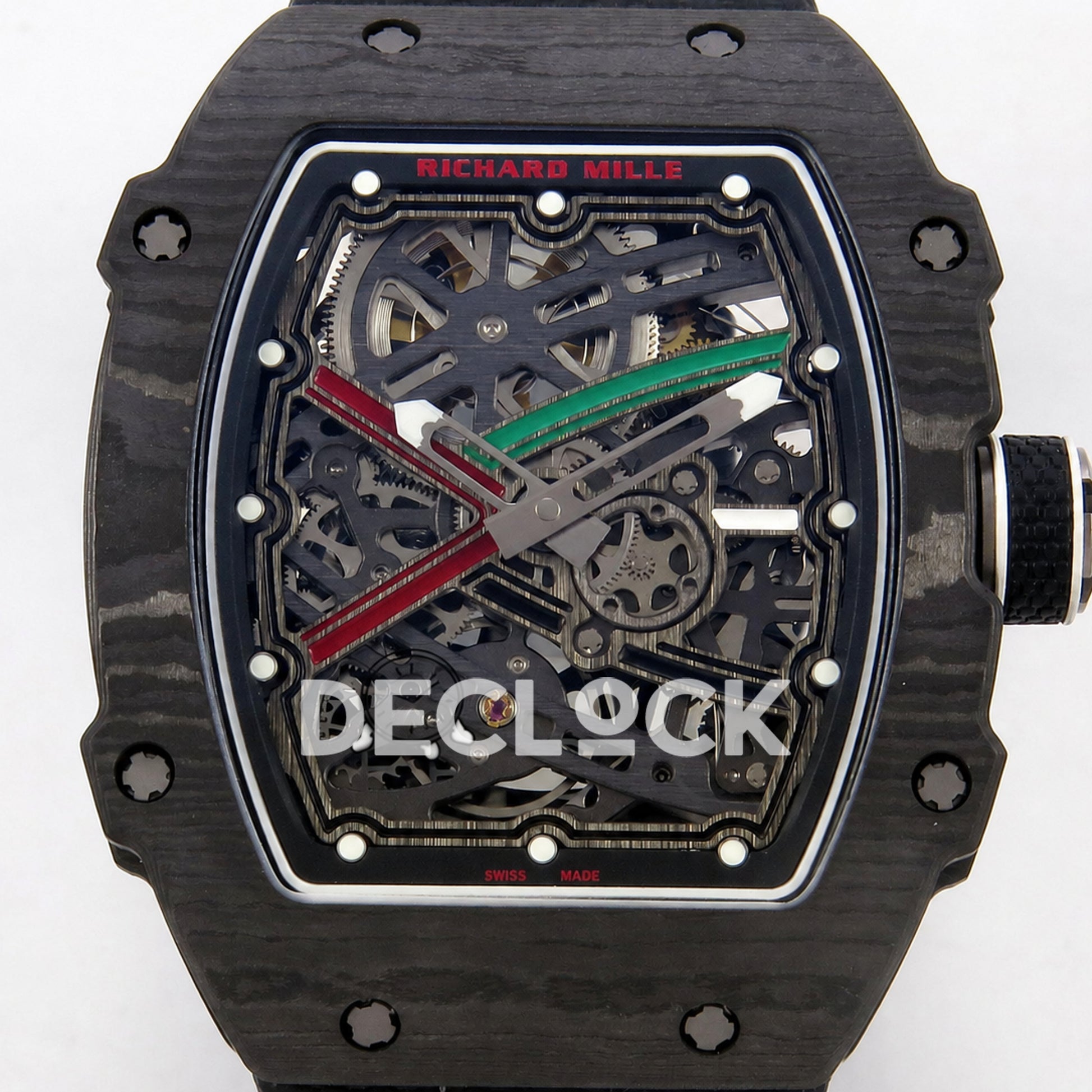 Richard Mille RM67-02 Black NTPT UAE Green/Red/Black Skeleton Dial CRMA7 Super Clone