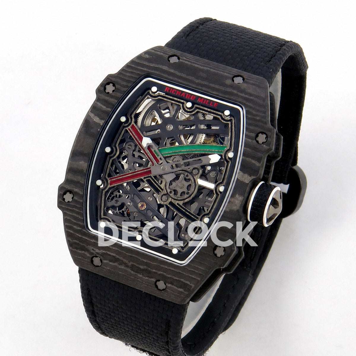 Richard Mille RM67-02 Black NTPT UAE Green/Red/Black Skeleton Dial CRMA7 Super Clone