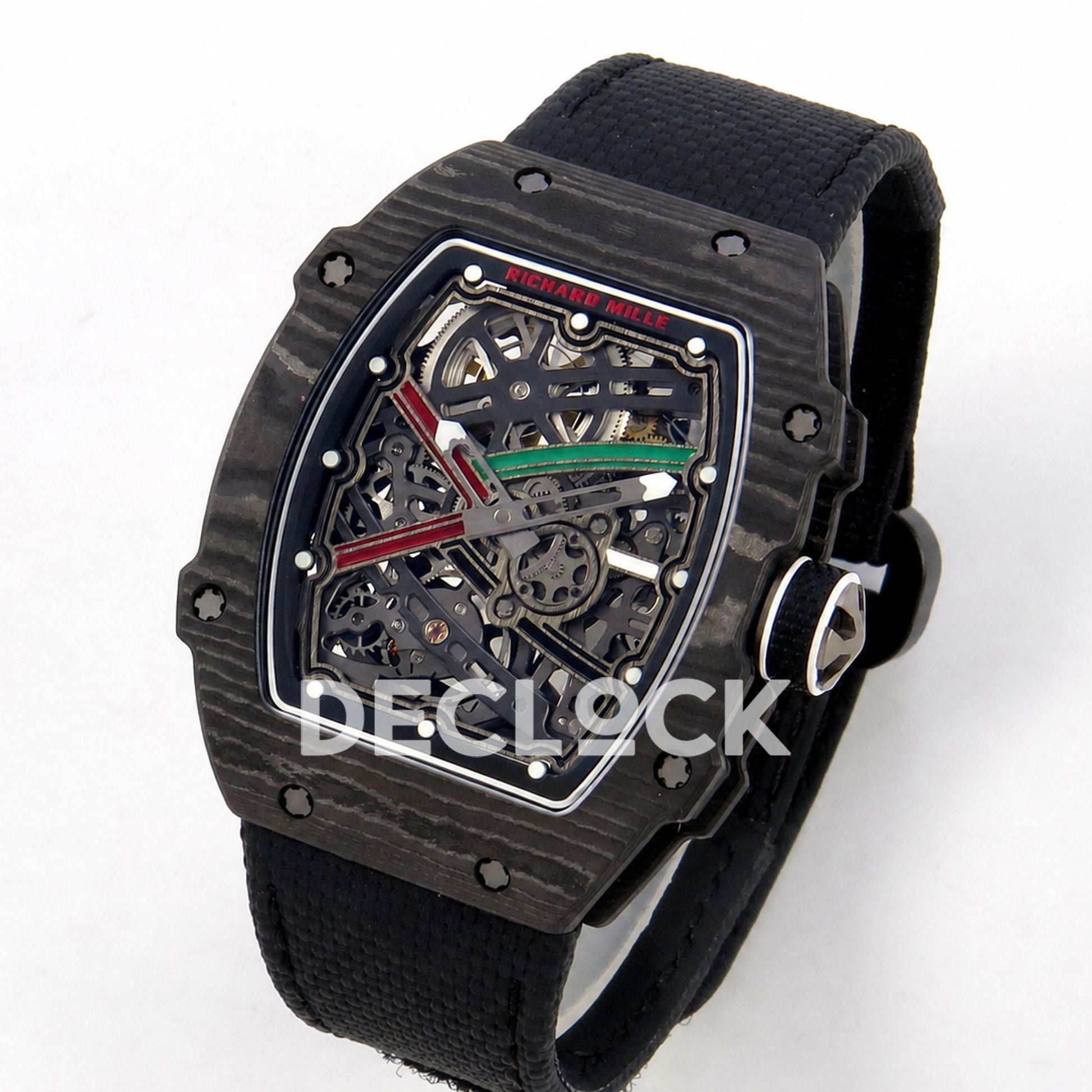 Richard Mille RM67-02 Black NTPT UAE Green/Red/Black Skeleton Dial CRMA7 Super Clone