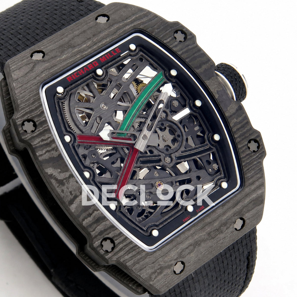 Richard Mille RM67-02 Black NTPT UAE Green/Red/Black Skeleton Dial CRMA7 Super Clone