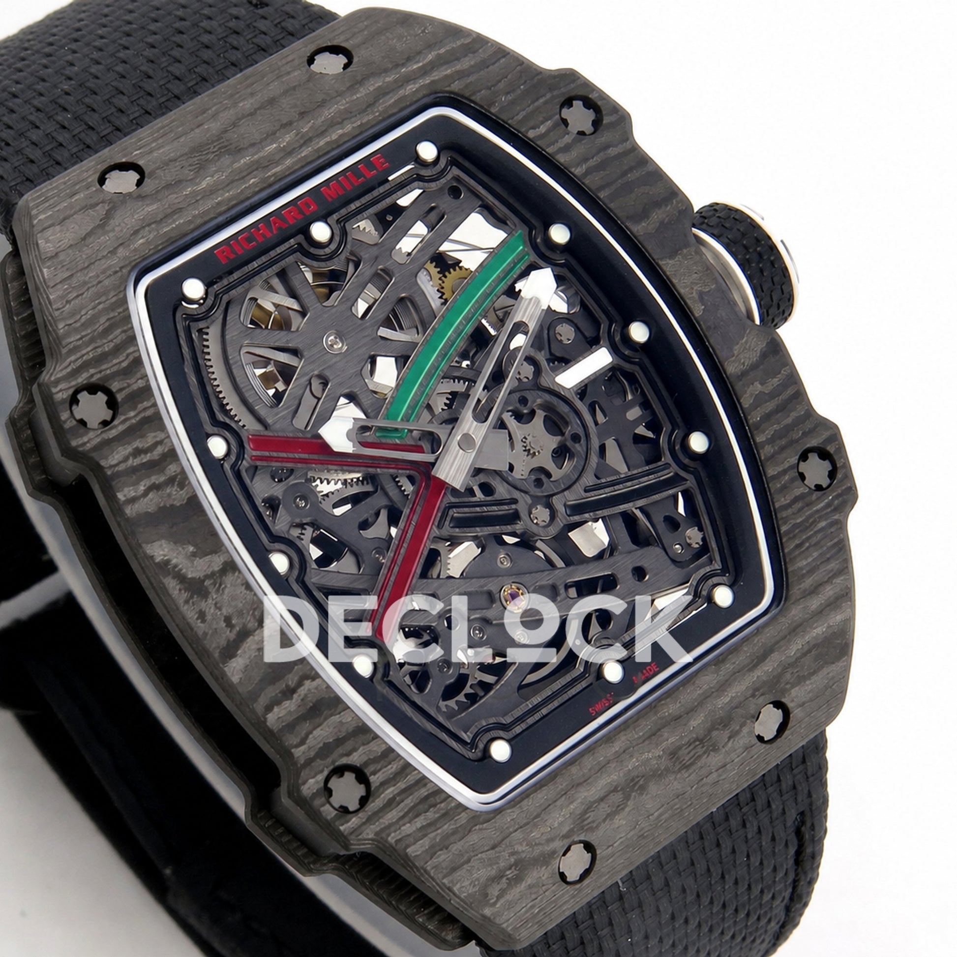 Richard Mille RM67-02 Black NTPT UAE Green/Red/Black Skeleton Dial CRMA7 Super Clone