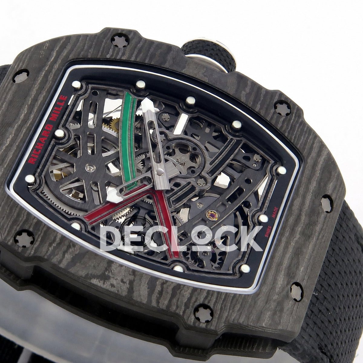 Richard Mille RM67-02 Black NTPT UAE Green/Red/Black Skeleton Dial CRMA7 Super Clone