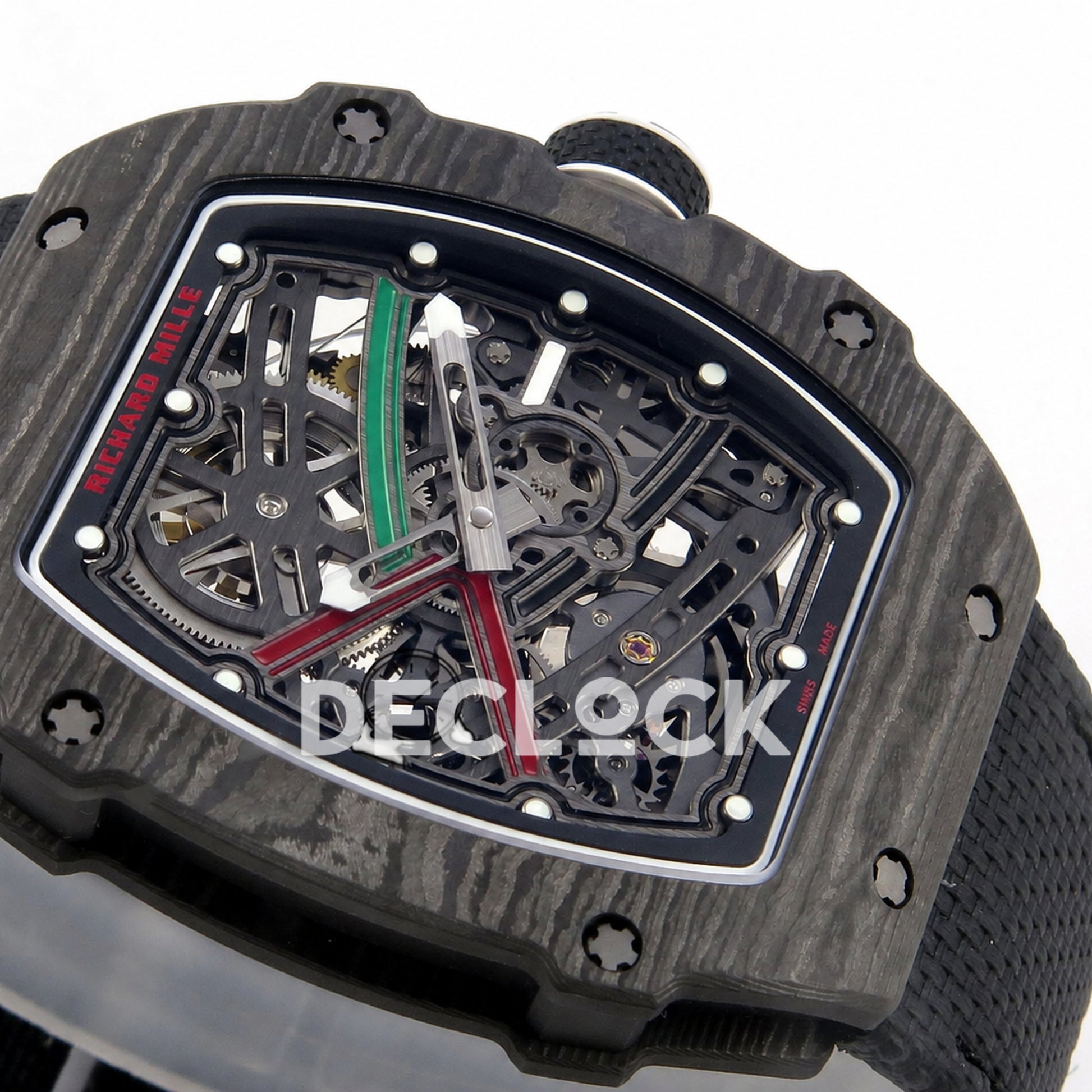 Richard Mille RM67-02 Black NTPT UAE Green/Red/Black Skeleton Dial CRMA7 Super Clone