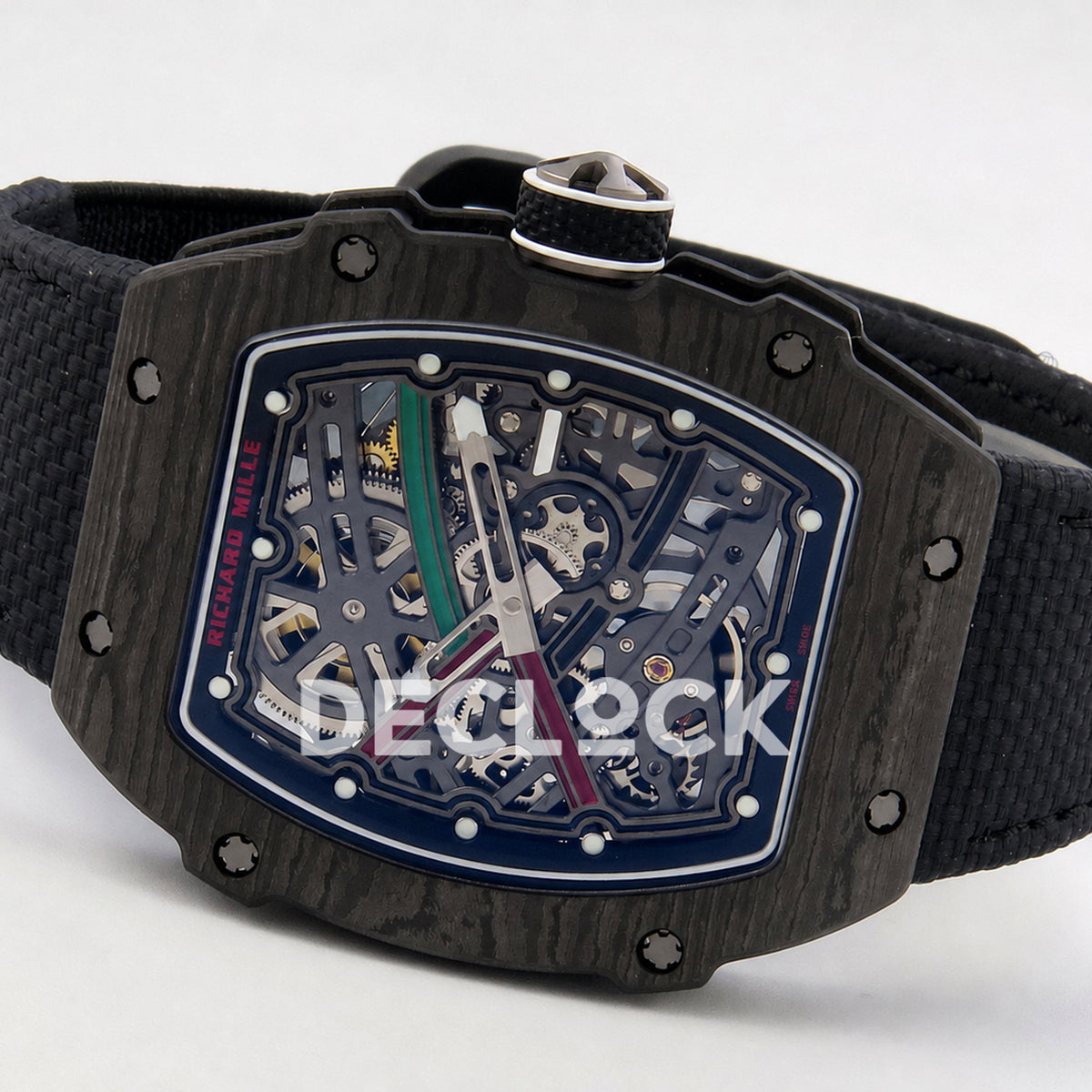 Richard Mille RM67-02 Black NTPT UAE Green/Red/Black Skeleton Dial CRMA7 Super Clone
