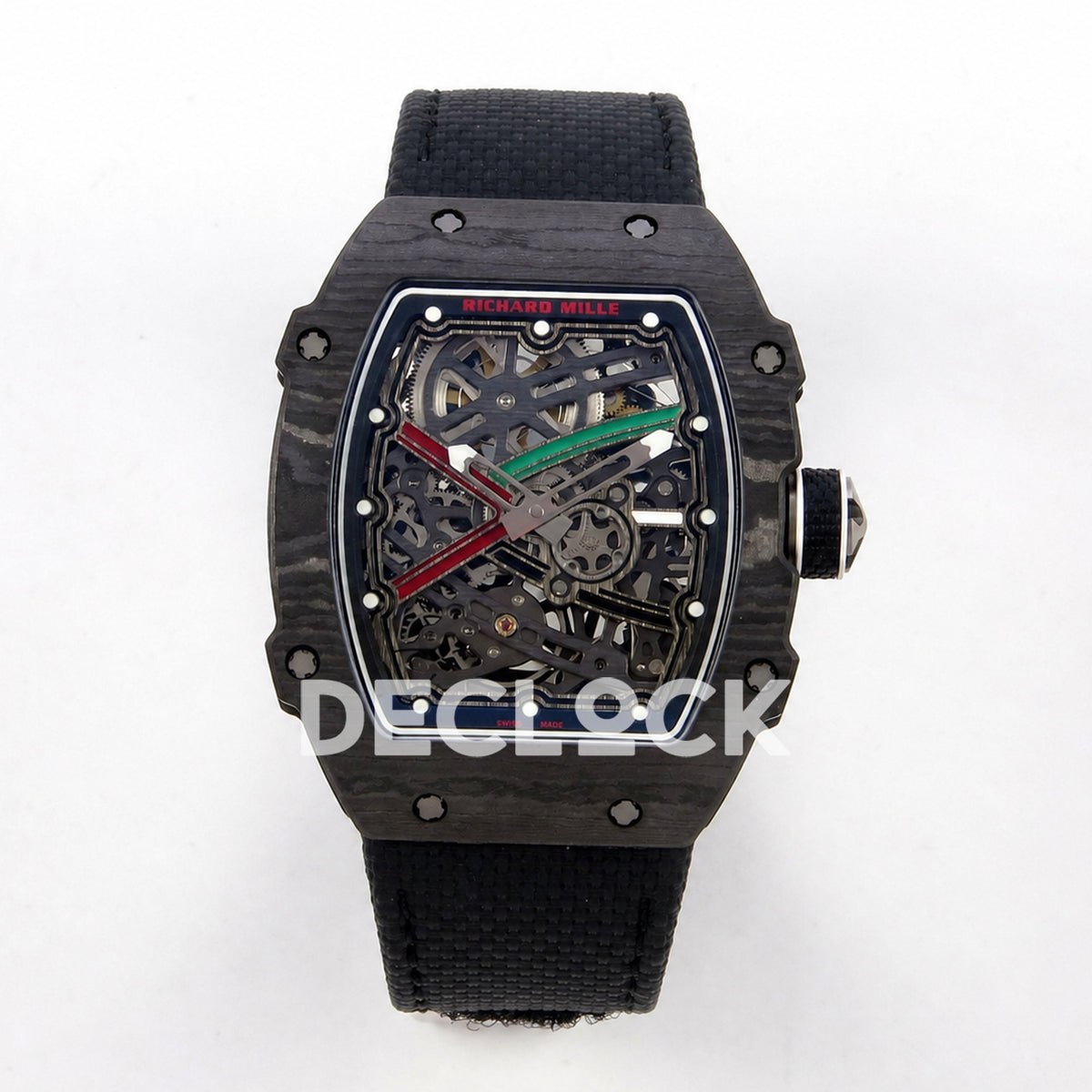 Richard Mille RM67-02 Black NTPT UAE Green/Red/Black Skeleton Dial CRMA7 Super Clone