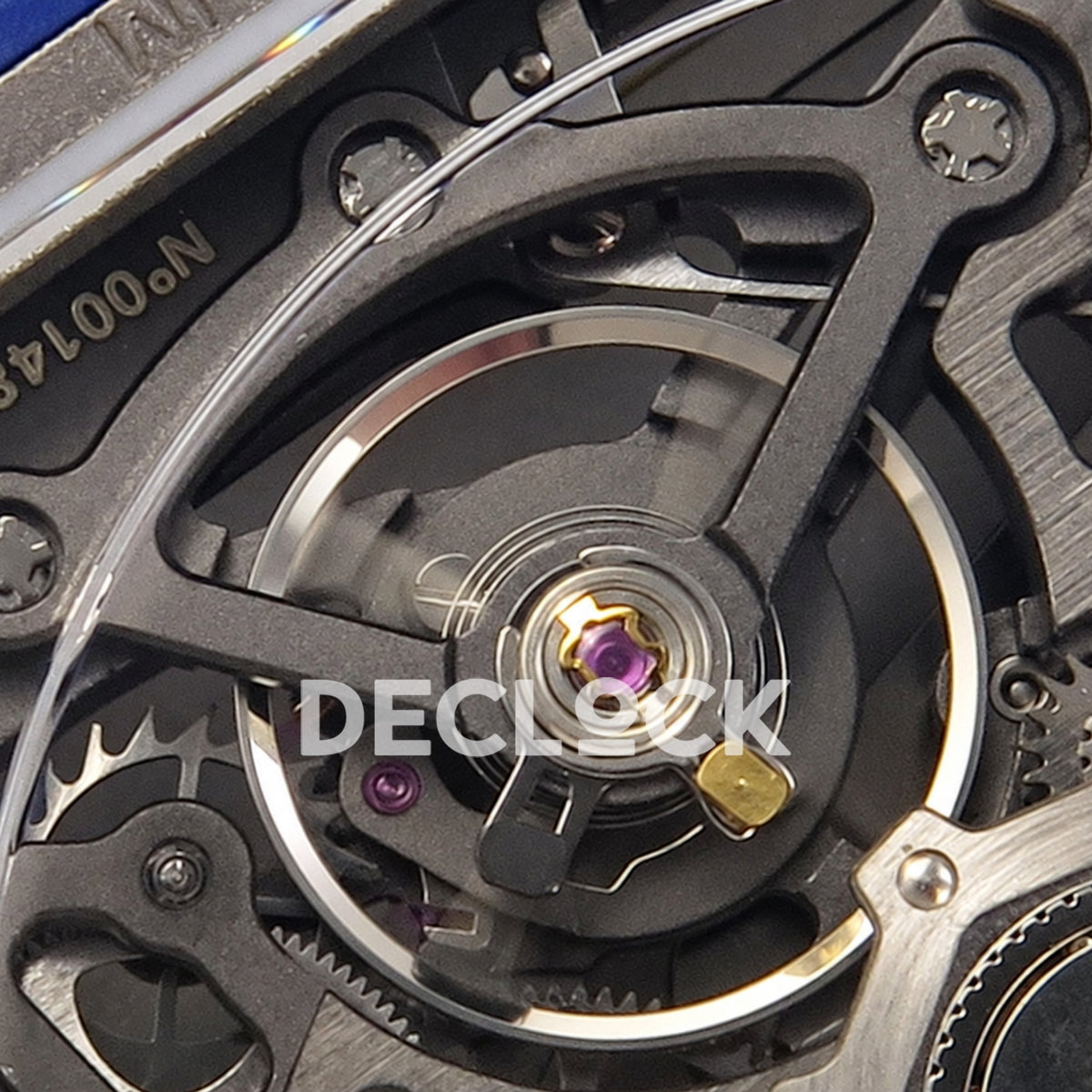 Richard Mille RM67-02 RICH Maker blue NTPT Fernando Alonso CRMA7 — balance closeup