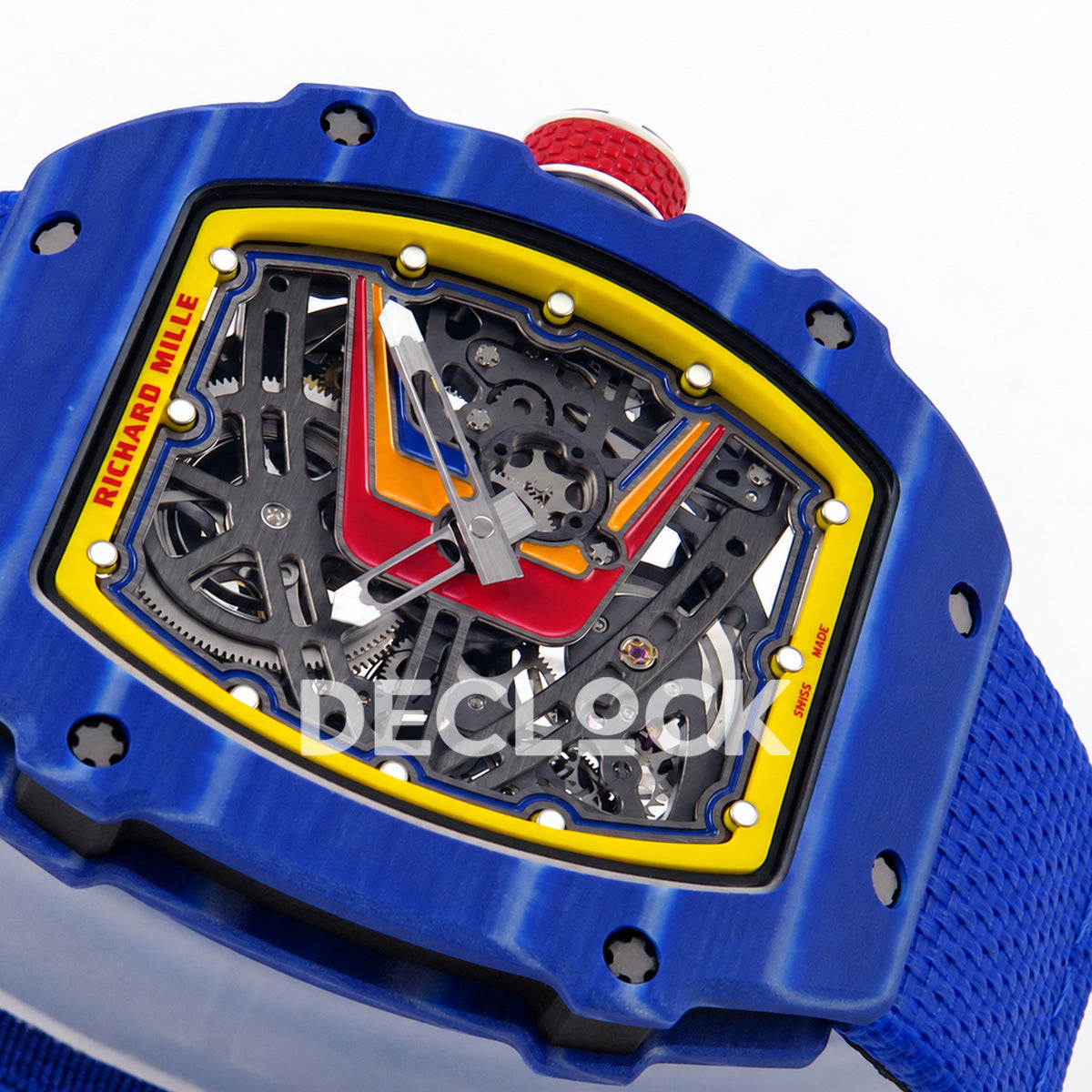 Richard Mille RM67-02 RICH Maker blue NTPT Fernando Alonso CRMA7 — left side angle