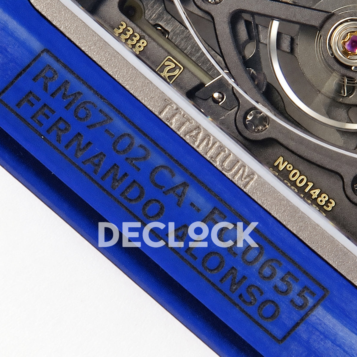 Richard Mille RM67-02 RICH Maker blue NTPT Fernando Alonso CRMA7 — reference engraving