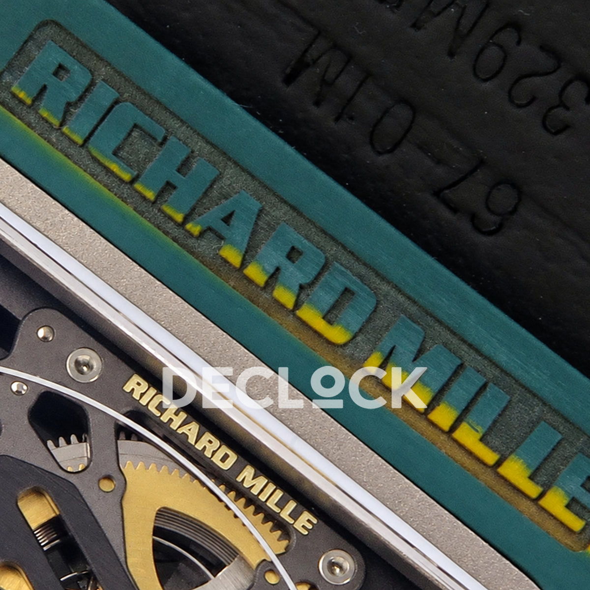 Richard Mille RM67-02 RICH Maker green NTPT Wayde Van Niekerk CRMA7 — caseback brand engraving