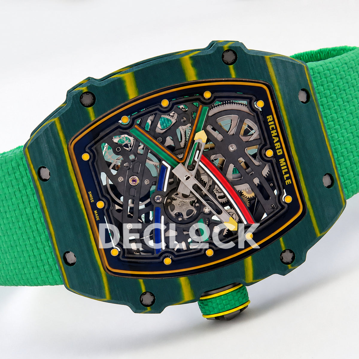 Richard Mille RM67-02 RICH Maker green NTPT Wayde Van Niekerk CRMA7 — horizontal left view