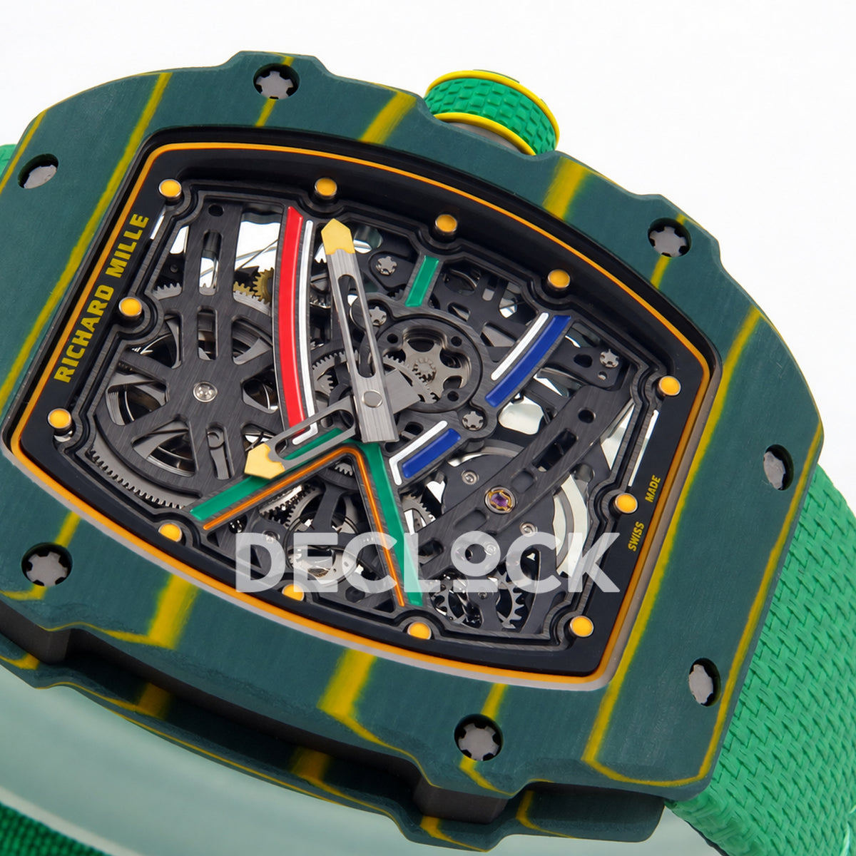 Richard Mille RM67-02 RICH Maker green NTPT Wayde Van Niekerk CRMA7 — left side angle