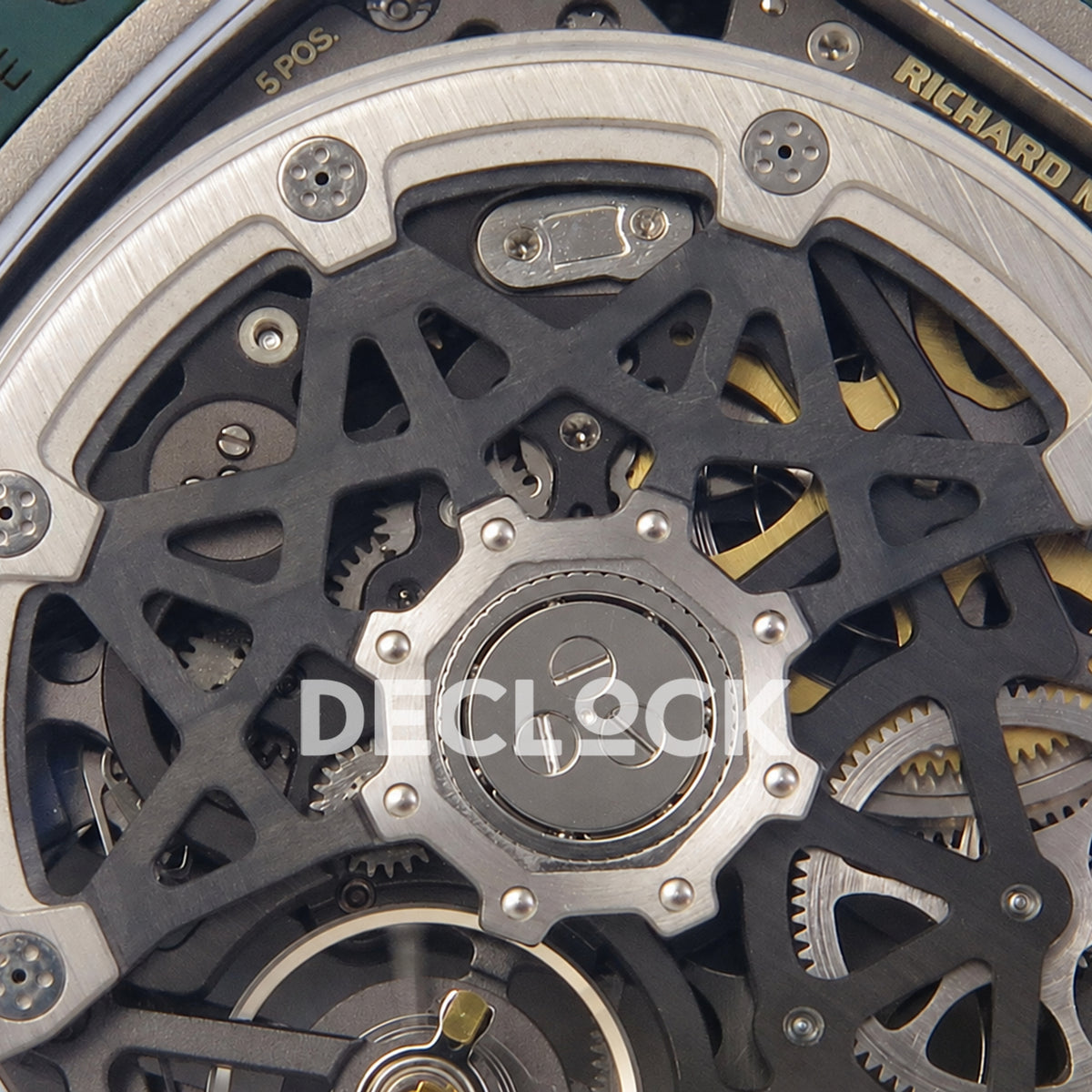 Richard Mille RM67-02 RICH Maker green NTPT Wayde Van Niekerk CRMA7 — rotor closeup