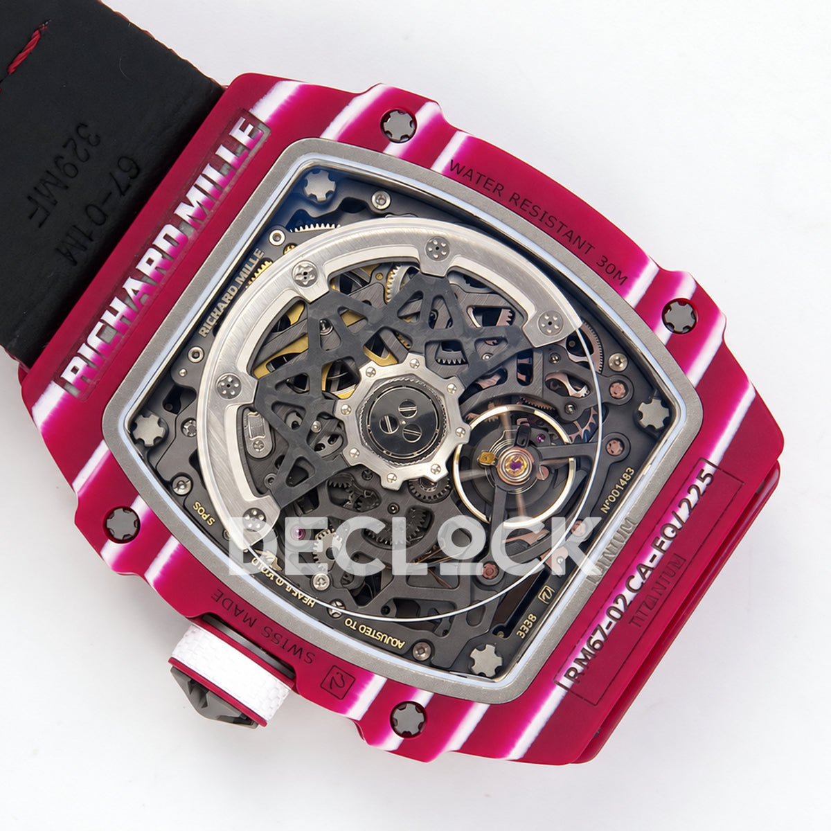 Richard Mille RM67-02 RICH Maker purple NTPT Mutaz skeleton CRMA7 — caseback
