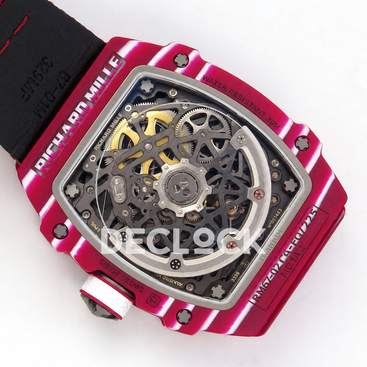 Richard Mille RM67-02 RICH Maker purple NTPT Mutaz skeleton CRMA7 — caseback rotor