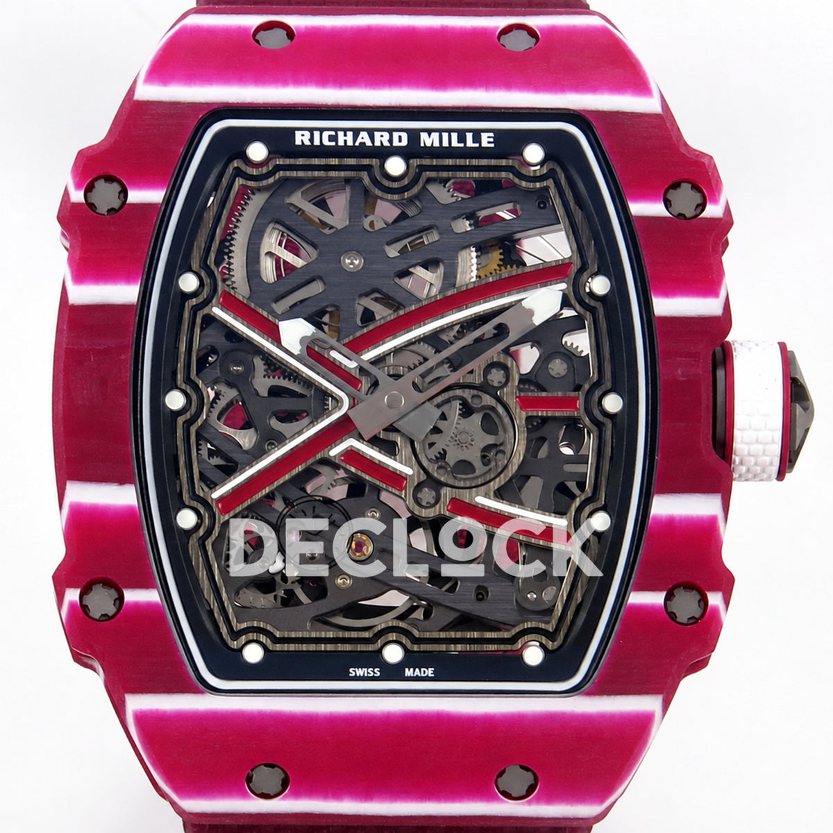 Richard Mille RM67-02 RICH Maker purple NTPT Mutaz skeleton CRMA7 — dial detail