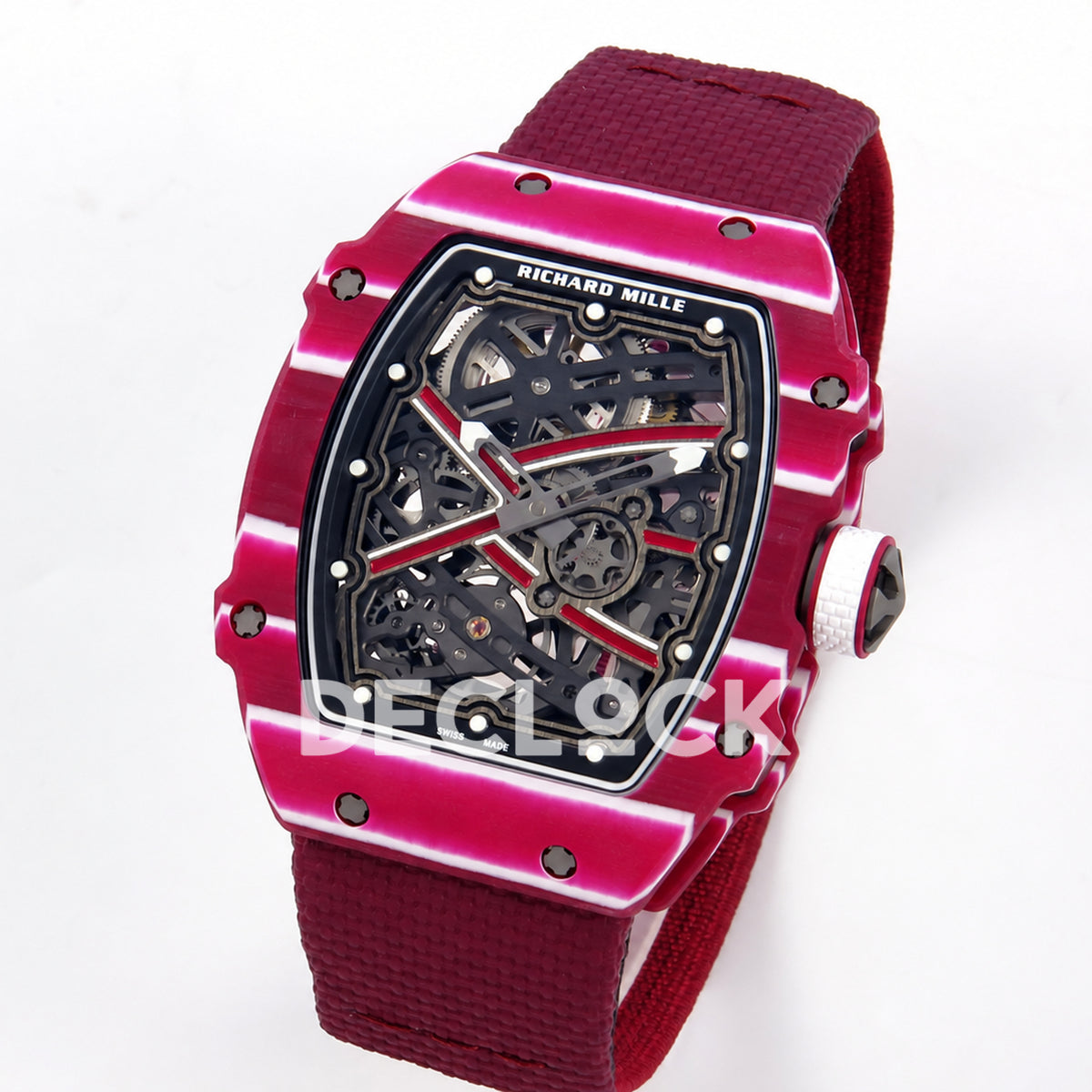 Richard Mille RM67-02 RICH Maker purple NTPT Mutaz skeleton CRMA7 — three quarter front