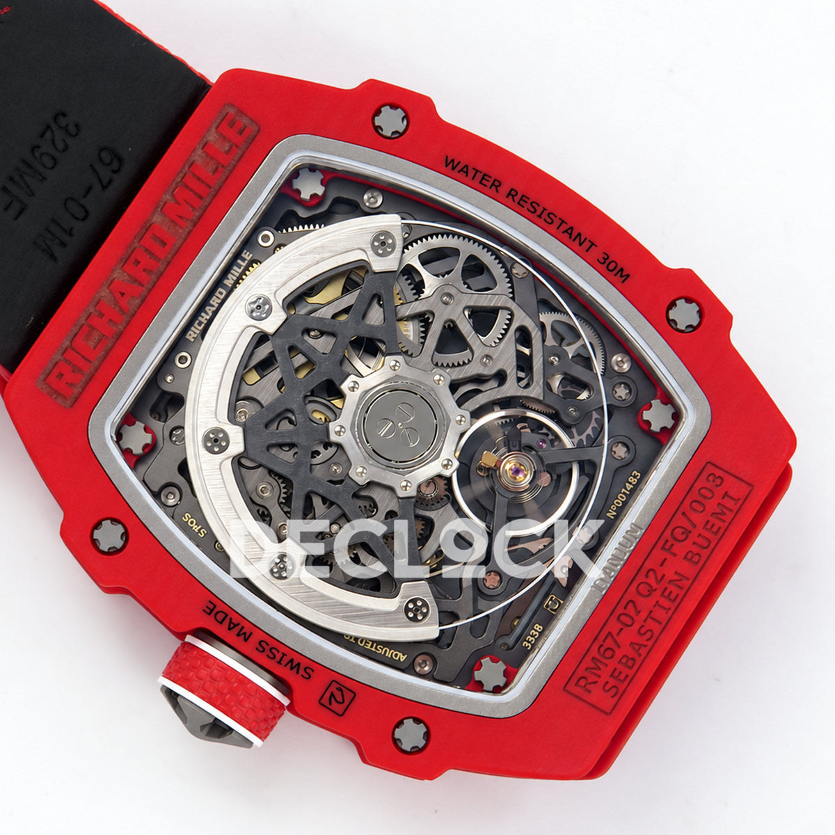 Richard Mille RM67-02 RICH Maker red NTPT skeleton CRMA7 — caseback