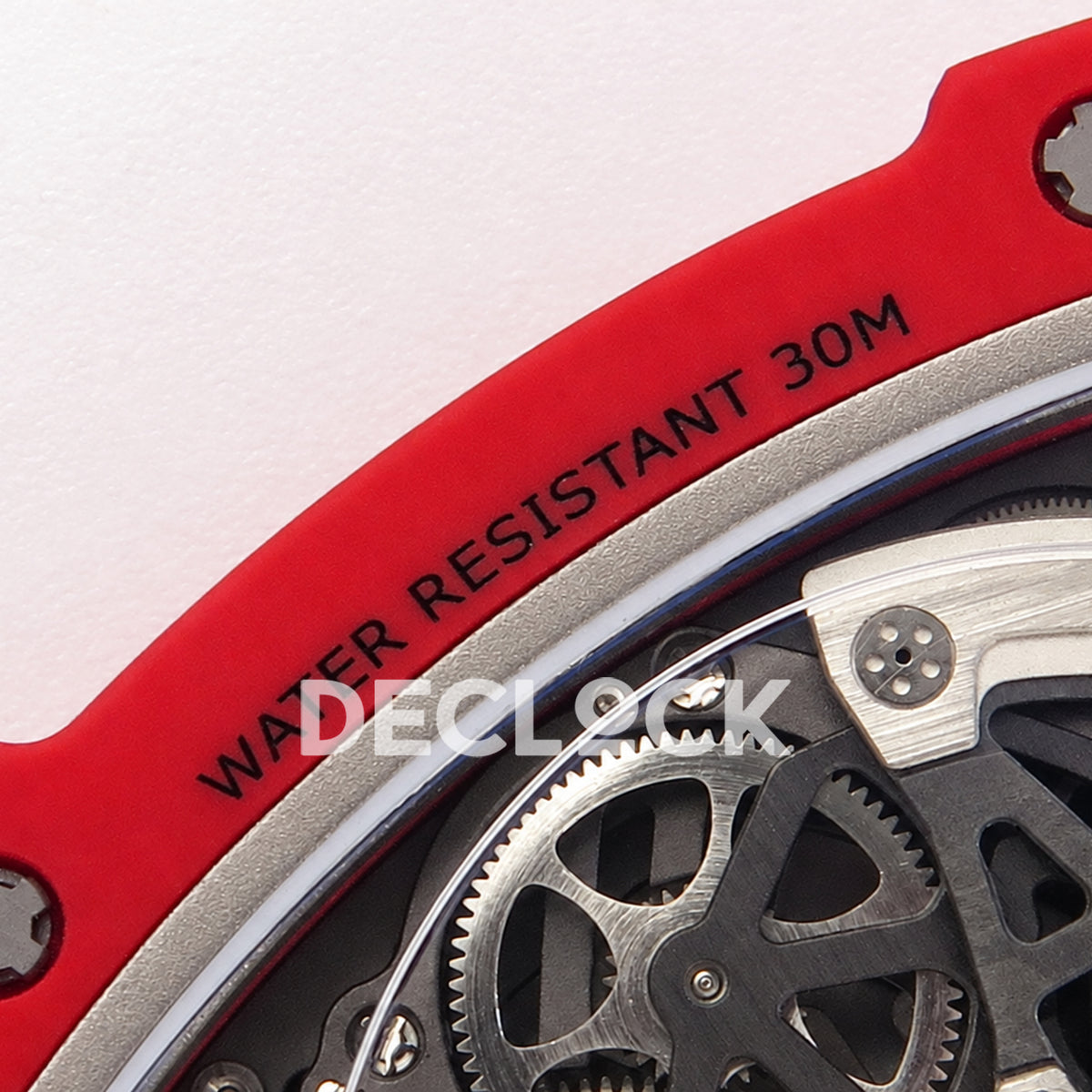 Richard Mille RM67-02 RICH Maker red NTPT skeleton CRMA7 — caseback engraving