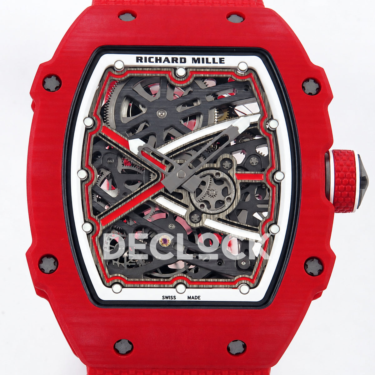 Richard Mille RM67-02 RICH Maker red NTPT skeleton CRMA7 — dial detail