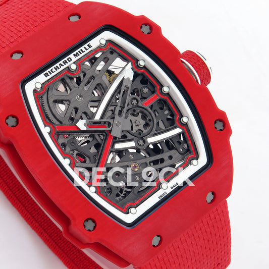 Richard Mille RM67-02 RICH Maker red NTPT skeleton CRMA7 — dial left angle