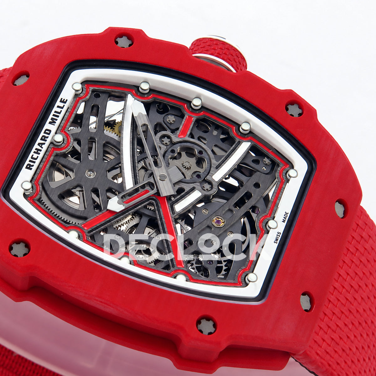 Richard Mille RM67-02 RICH Maker red NTPT skeleton CRMA7 — dial right angle