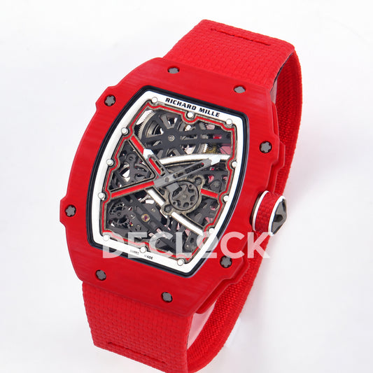 Richard Mille RM67-02 RICH Maker red NTPT skeleton CRMA7 — three quarter front
