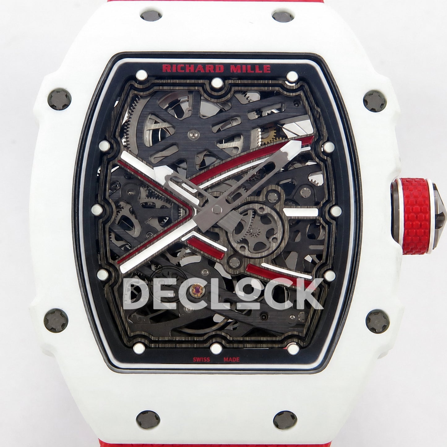 Richard Mille RM67-02 White NTPT Monaco Red/White Skeleton Dial CRMA7 Super Clone