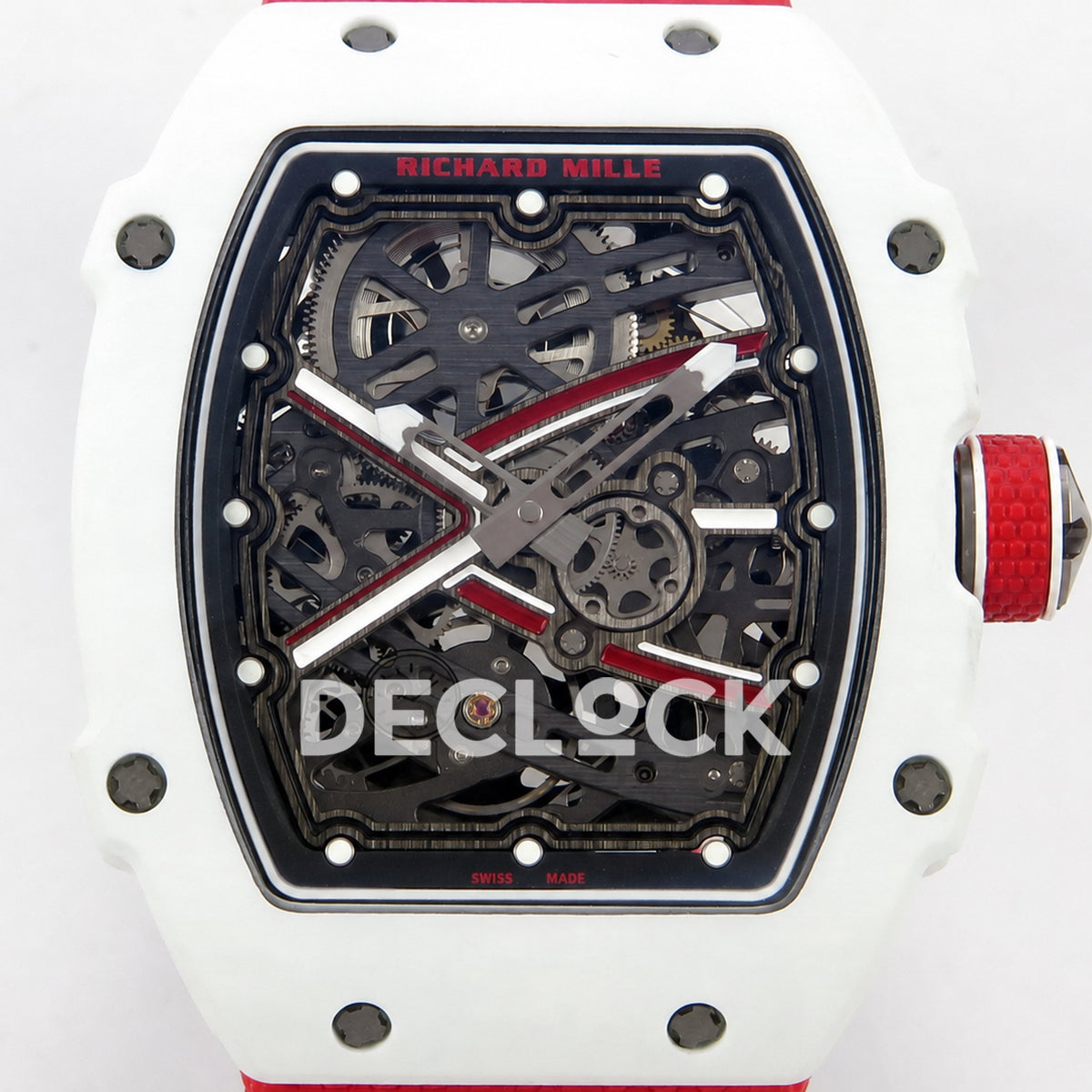Richard Mille RM67-02 White NTPT Monaco Red/White Skeleton Dial CRMA7 Super Clone