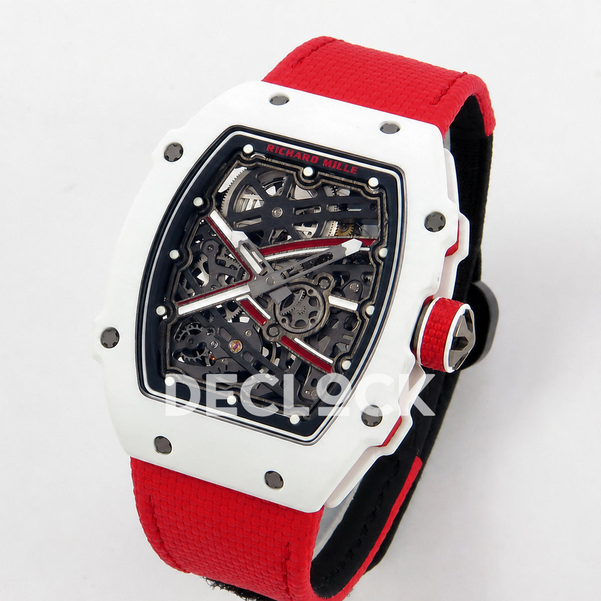 Richard Mille RM67-02 White NTPT Monaco Red/White Skeleton Dial CRMA7 Super Clone