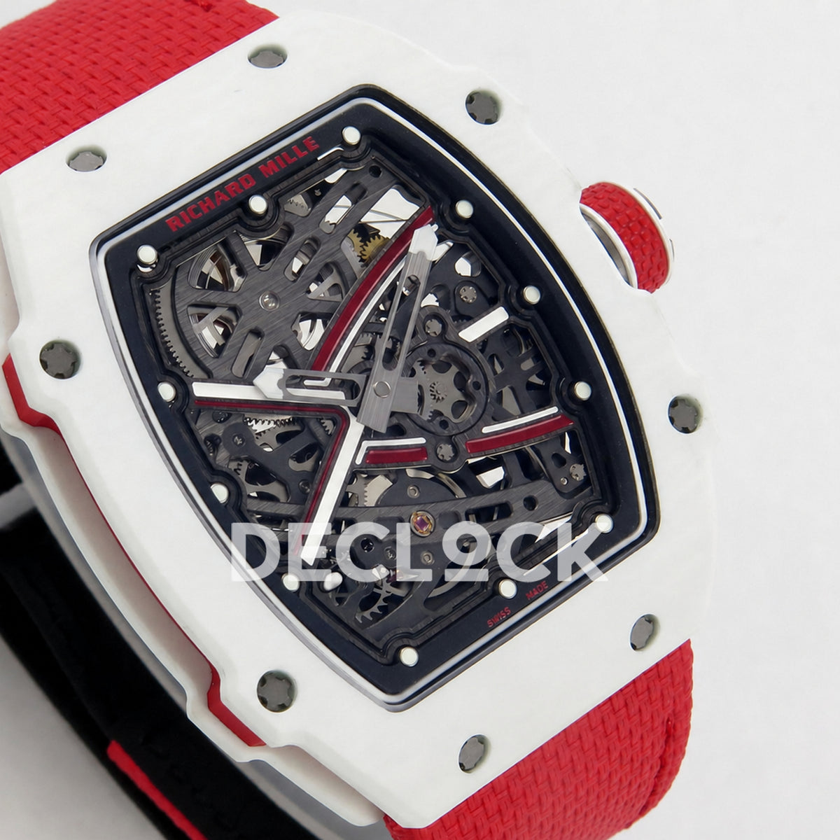 Richard Mille RM67-02 White NTPT Monaco Red/White Skeleton Dial CRMA7 Super Clone