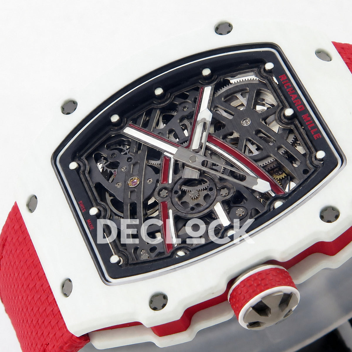 Richard Mille RM67-02 White NTPT Monaco Red/White Skeleton Dial CRMA7 Super Clone