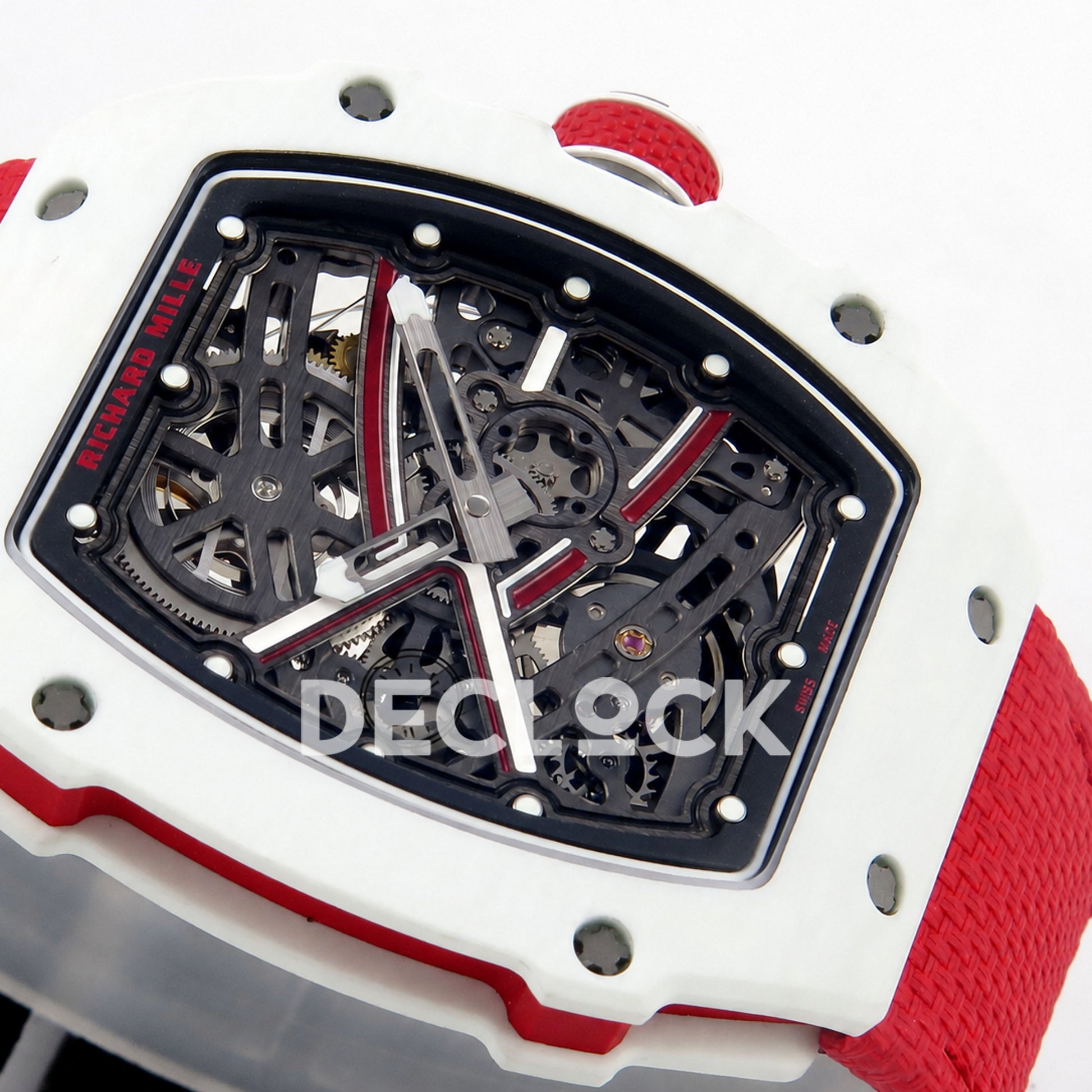Richard Mille RM67-02 White NTPT Monaco Red/White Skeleton Dial CRMA7 Super Clone