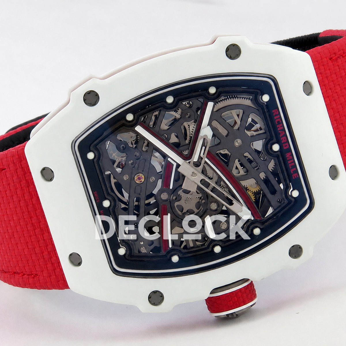 Richard Mille RM67-02 White NTPT Monaco Red/White Skeleton Dial CRMA7 Super Clone