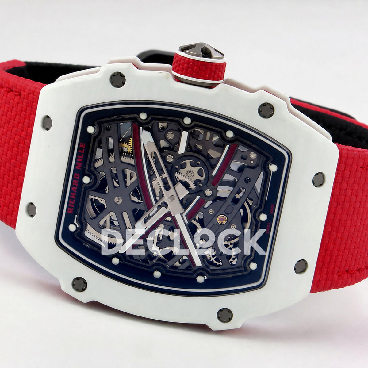 Richard Mille RM67-02 White NTPT Monaco Red/White Skeleton Dial CRMA7 Super Clone