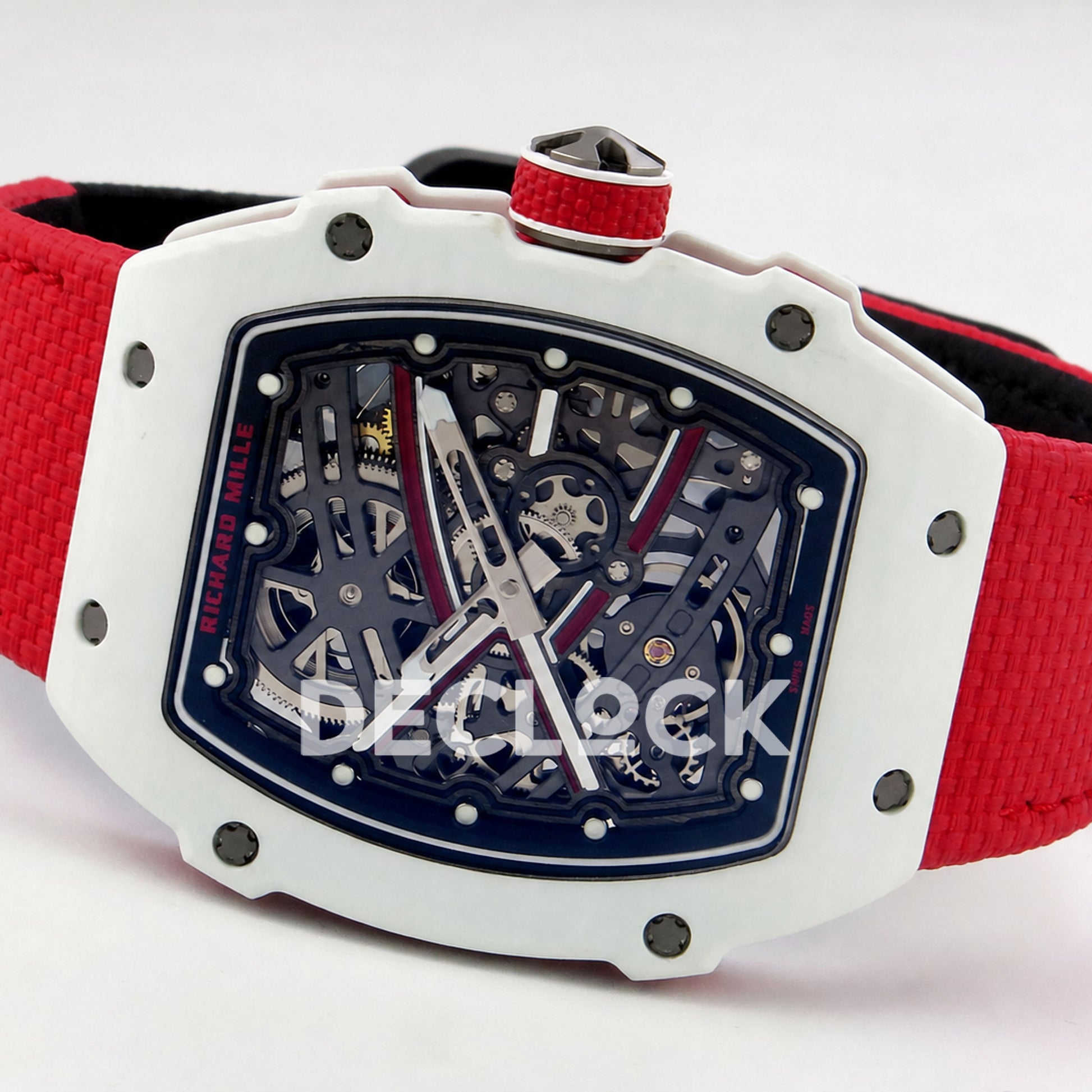 Richard Mille RM67-02 White NTPT Monaco Red/White Skeleton Dial CRMA7 Super Clone